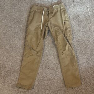 Men's Vuori Tan Ripstop Pants Size Medium